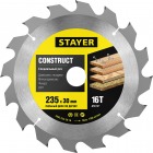 Stayer - Диск пильный 235х30мм 16Т технический рез...