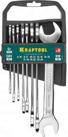 Kraftool - Набор рожковых гаечных ключей 8-24 мм 270...